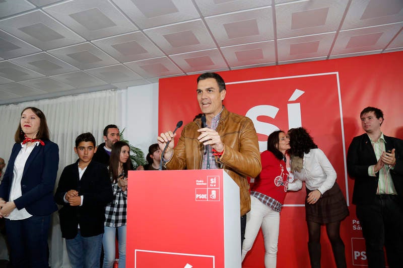 Pedro Sánchez hace campaña en Palencia para las primarias socialistas