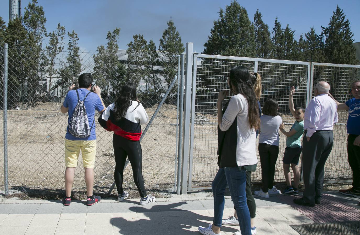 Incendio en un taller de neumáticos de Valladolid