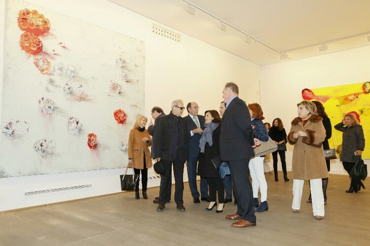 La vicepresidenta del Gobierno, Soraya Sáenz de Santamaría, inaugura la exposición de Miquel Barceló en Salamanca