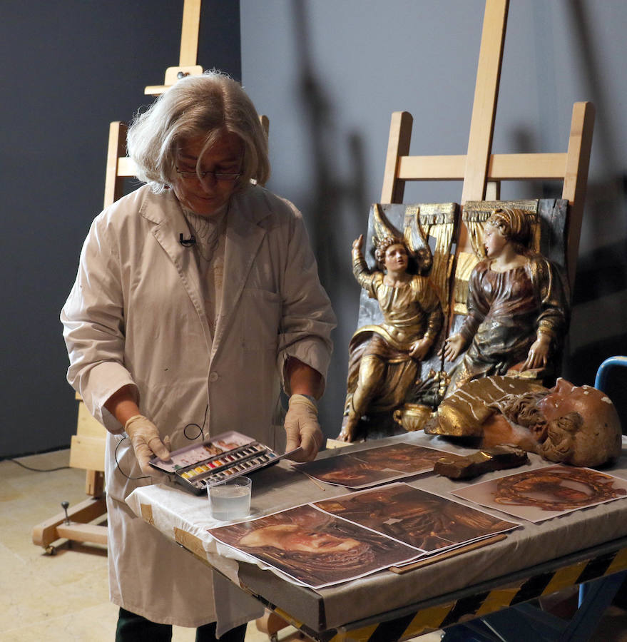 Preparativos en el Museo de Escultura para una gran exposición de Berruguete