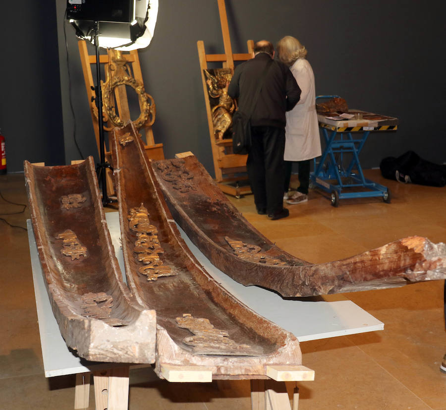 Preparativos en el Museo de Escultura para una gran exposición de Berruguete