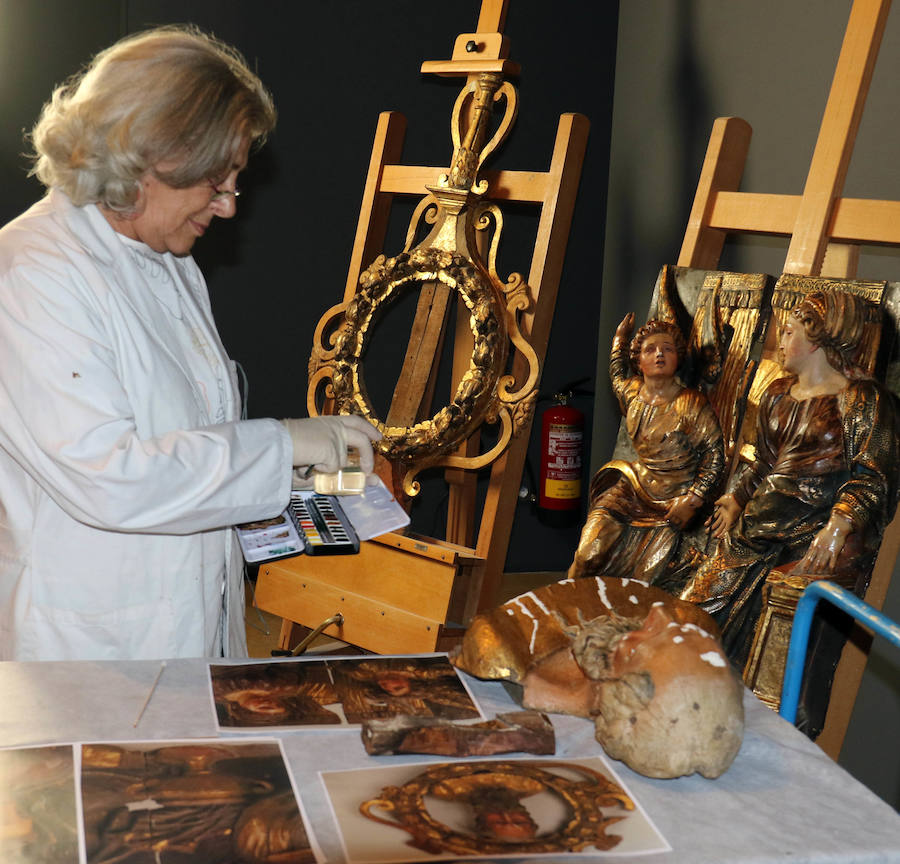 Preparativos en el Museo de Escultura para una gran exposición de Berruguete