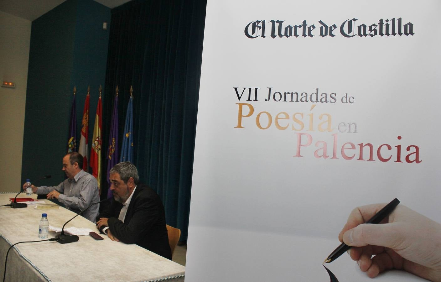 Fermín Herreros, en los VII Encuentros con la Poesía de El Norte de Castilla en Palencia