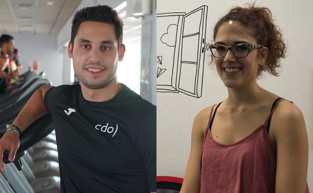 Alberto Fernández, técnico deportivo del CDO Covaresa, y Marta Cendón, dietista-nutricionista del CDO Covaresa.