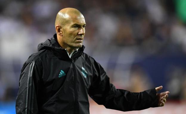 Zidane, durante el último partido de la gira del Real Madrid por EE UU. 