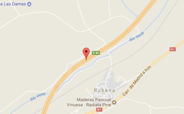 El accidente tuvo lugar en la autopista AP-1 a su paso por el término municipal de Rubena (Burgos)