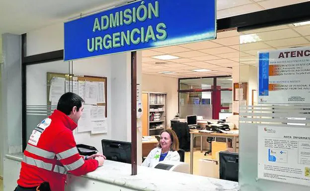 La zona de Admisión del servicio de Urgencias del Clínico, en el Complejo Asistencial de Salamanca.