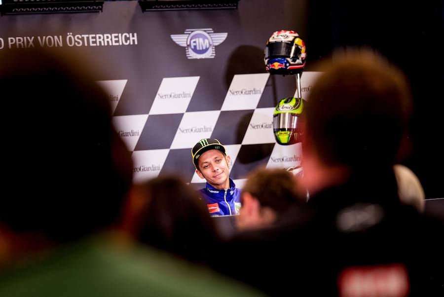 Valentino Rossi, en rueda de prensa. 