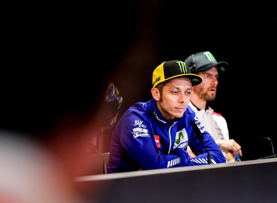 Valentino Rossi, en rueda de prensa
