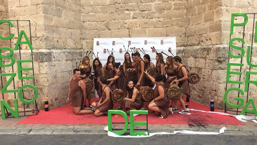Disfraces en el comienzo de las fiestas de Cabezón de Pisuerga