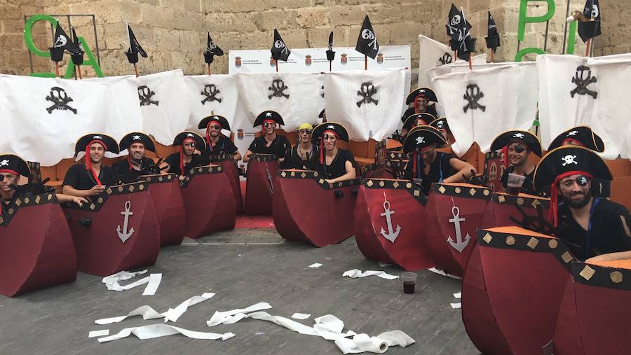 Disfraces en el comienzo de las fiestas de Cabezón de Pisuerga
