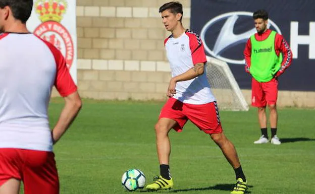 Imagen. Yeray, en el entrenamiento de este miércoles.