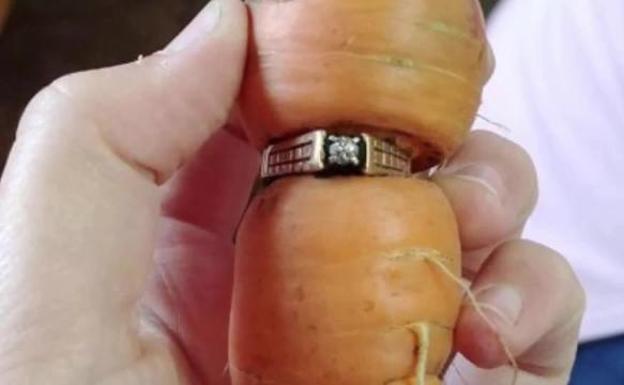 Una mujer de 84 años encuentra su anillo de bodas en una zanahoria trece años después