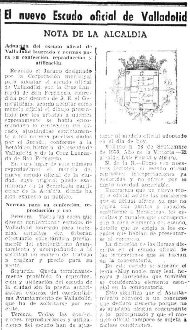 El Norte de Castilla el 30 de septiembre de 1939