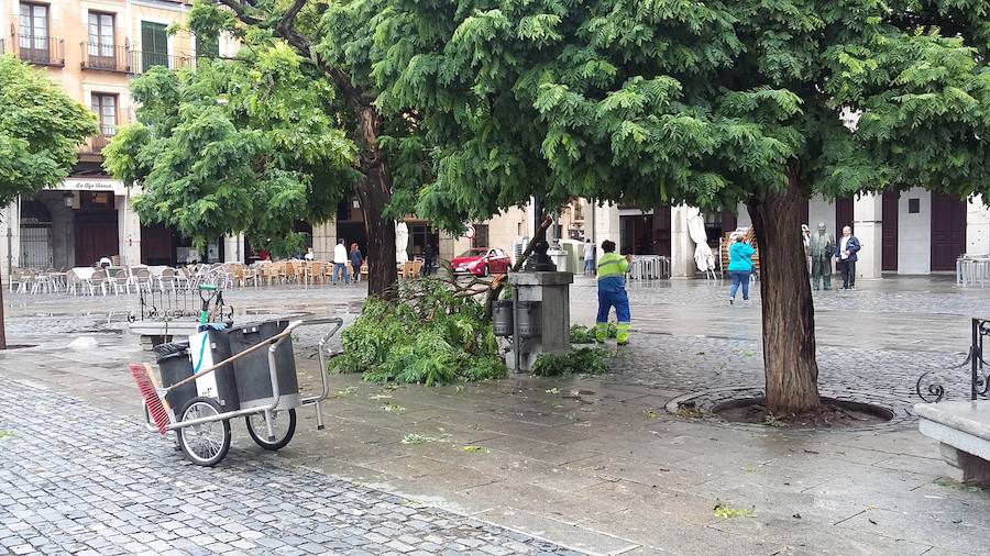 La huella de la tormenta en Segovia