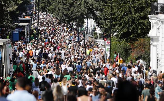 Asistentes al carnaval de Notting Hill.