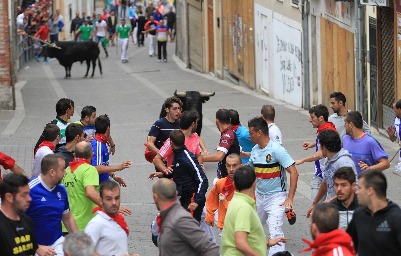 Únicamente tres astados han podido llegar al recorrido urbano y completar la carrera en el que cuatro personas han resultado heridas, dos de ellos por asta de toro y otros dos con contusiones