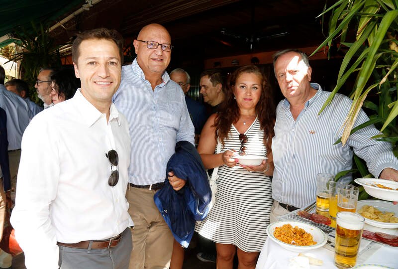 Javier Arellano y Carlos Martín (Hermanas Hospitalarias), María Jesús Alonso y el coronel de la Guardia Civil Florencio Hermoso.