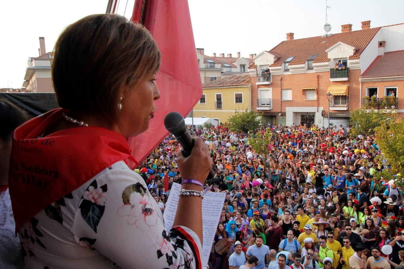 Vanesa Muela, presidenta de la asociación Ermita, ha sido la encargada de dar el pregón