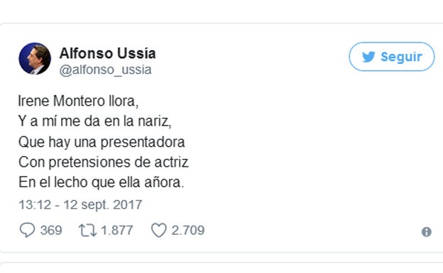 El famoso poema de Alfonso Ussia. 