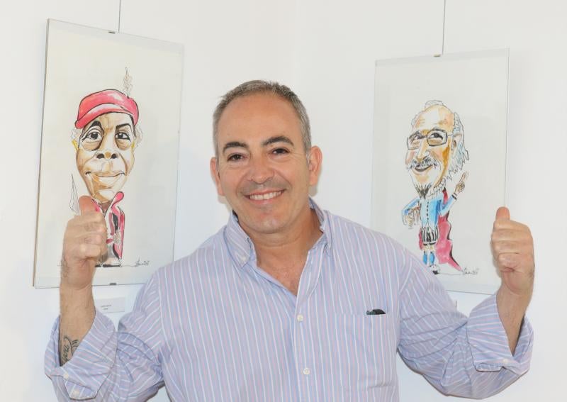 Exposición de caricaturas de Miguel Asensio, de la Asociación Cultural Eclipse, en la Casa de Zorrilla