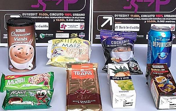 Los prodcutos de la bolsa del corredor.