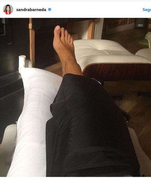 Barneda reposa tras la operación. 