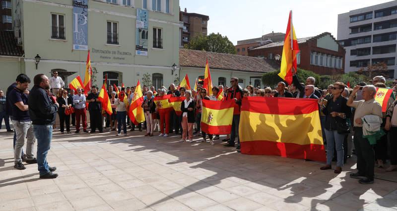 Concentración en Palencia contra el referéndum de Cataluña