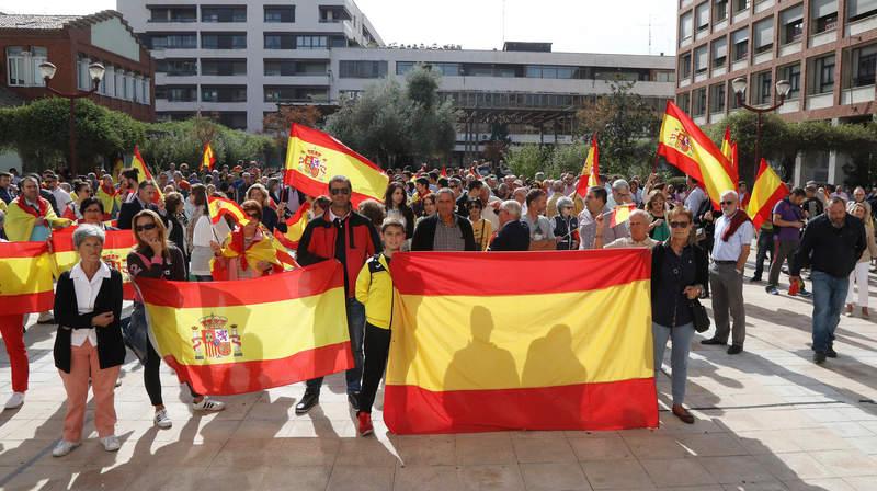 Concentración en Palencia contra el referéndum de Cataluña