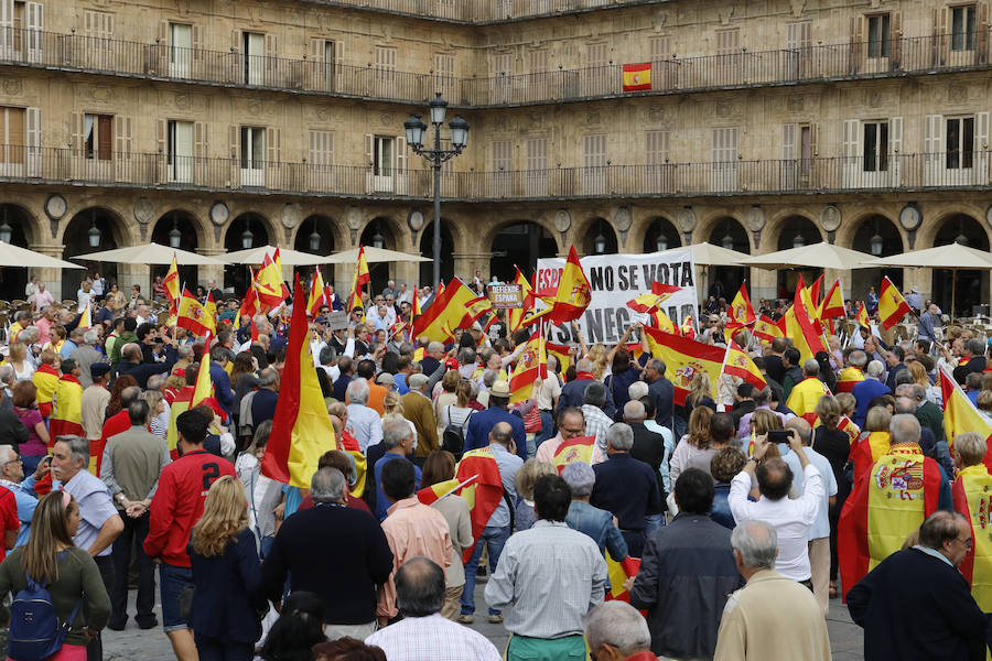 Concentración en Salamanca contra el referéndum de Cataluña 