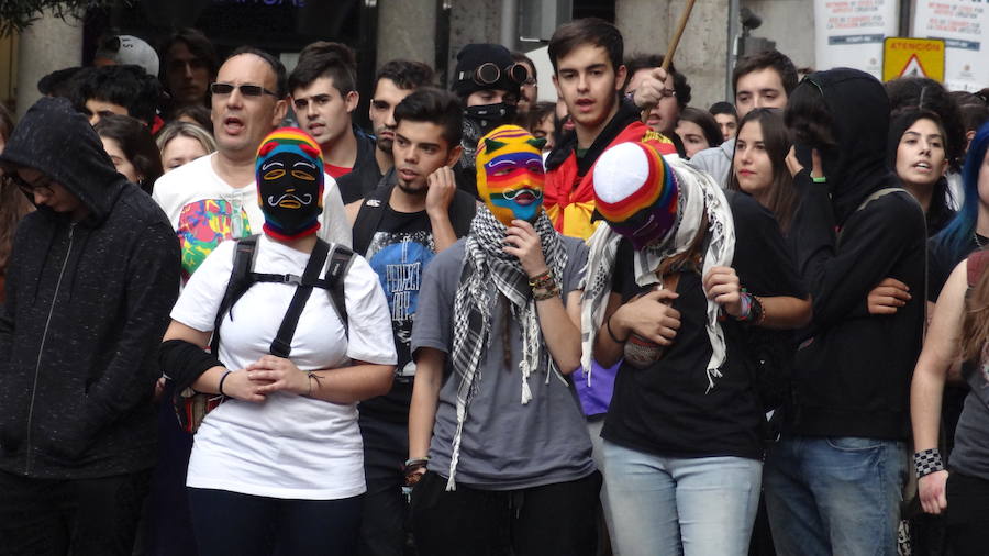 Manifestación en Valladolid por el derecho a decidir en Cataluña