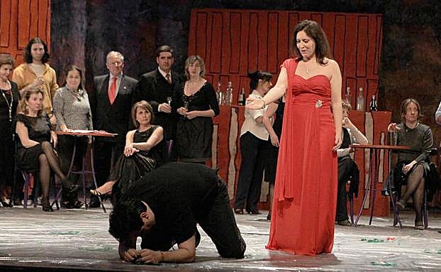 Un ensayo de 'Sansón y Dalila', puesta en escena en el Proyecto Ópera de 2011. 