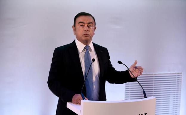 Carlos Ghosn durante la presentación. 