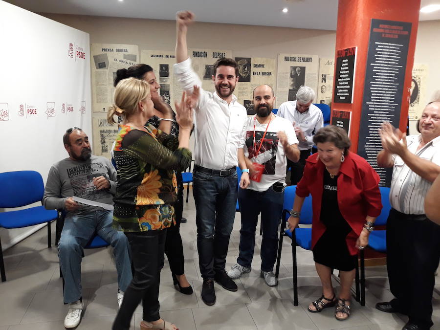 Antidio Fagúndez, después de que se conocieran los resultados en la sede del PSOE