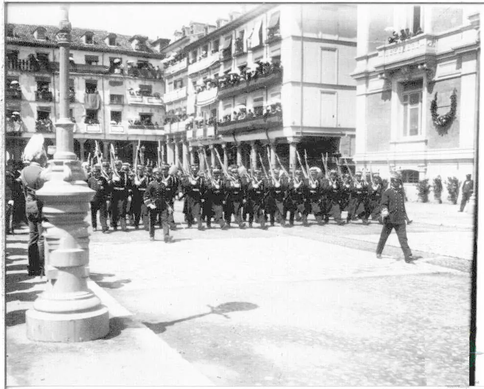 1908. Un momento de la inauguración del nuevo Ayuntamiento de Valladolid.