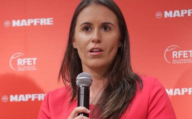 Anabel Medina, durante la presentación como capitana. 