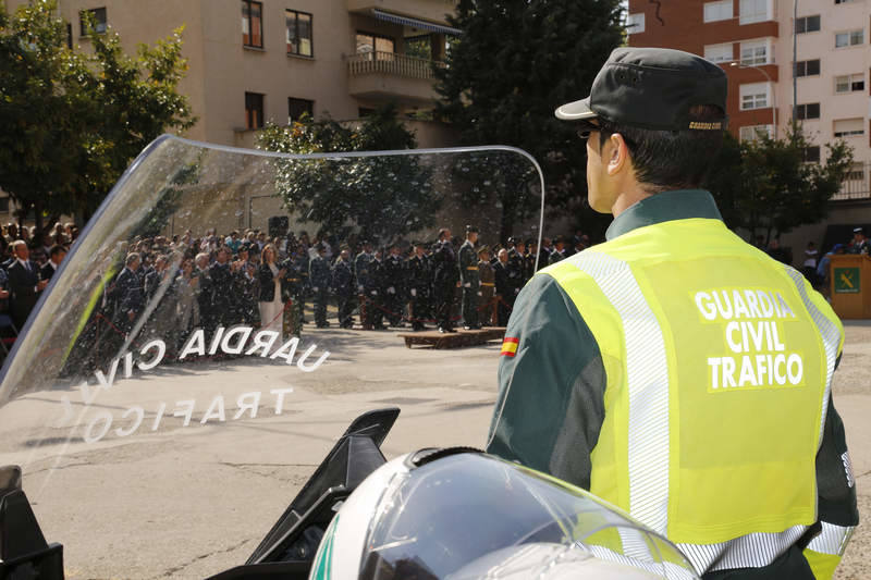 Desfile de la Guardia Civil en la Comandancia de Palencia