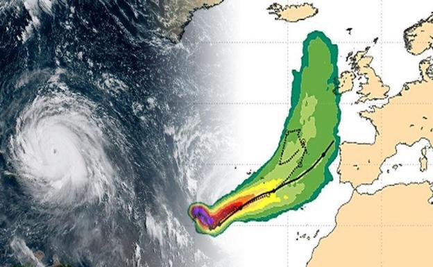 El huracan 'Ophelia' podría llegar a España el lunes. 