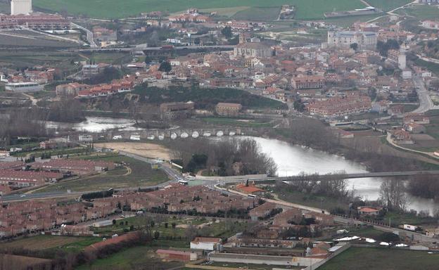 Vista aérea de Simancas, el municipio con la renta media más alta de Castilla y León.