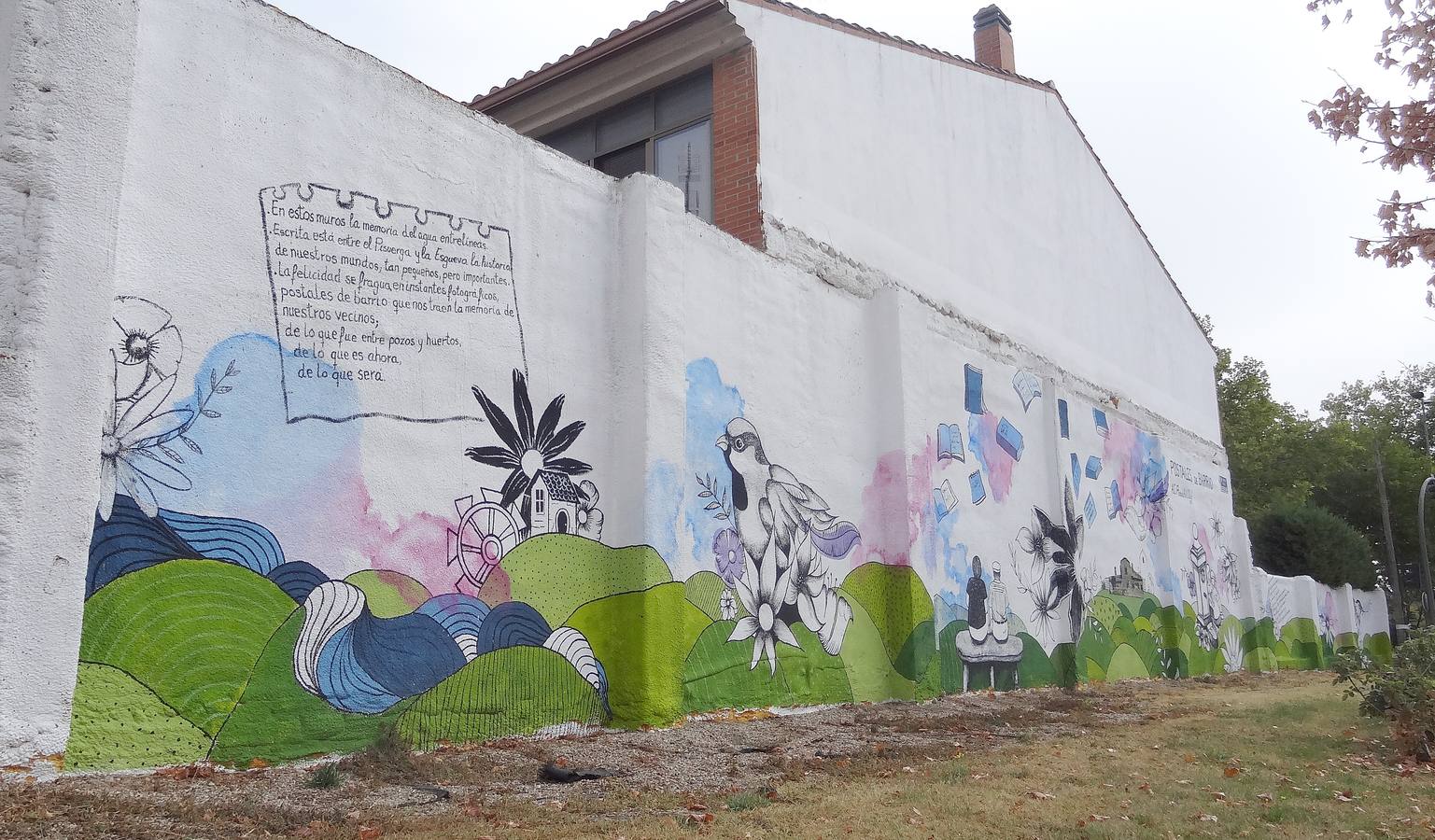 Barrio España. Mural en la esquina de la calle Cordillera con la avenida de Santander (PincelArt Olid).