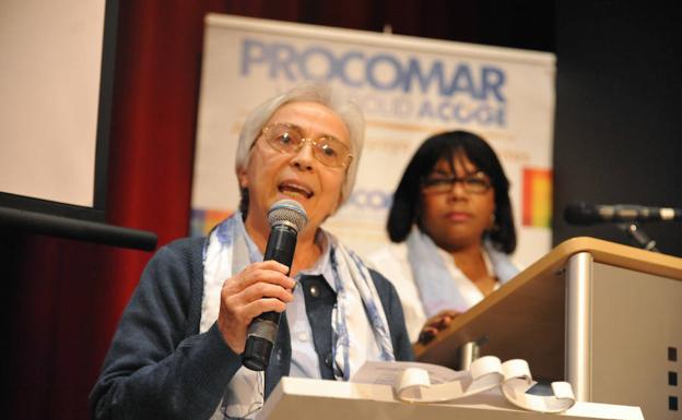 Paulina Fiorentino y Alba Bidó, en las jornadas de aniverasrio de Procomar. 