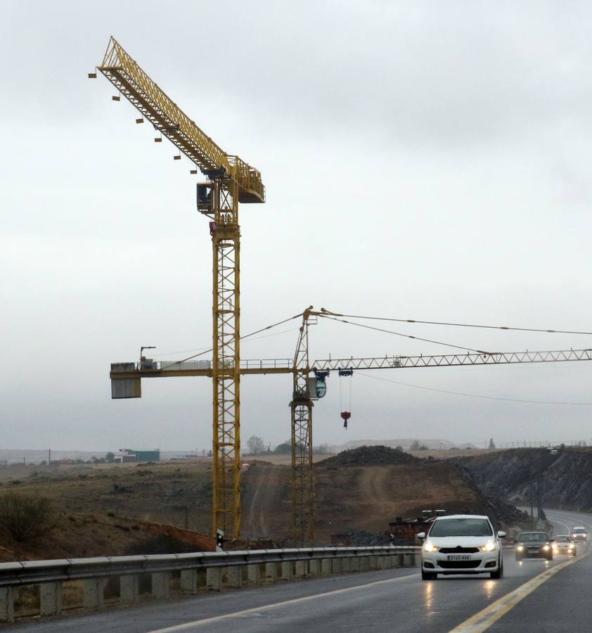 Obras en la carretera SG-20