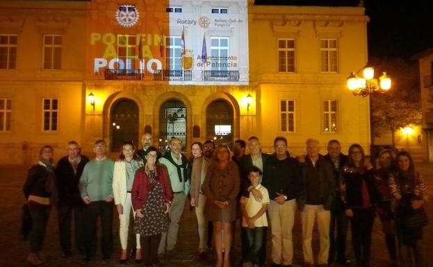 Los rotarios, el martes por la noche en la campaña en la Plaza Mayor.