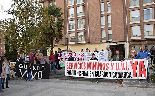 Pancartas reivndicativas en Guardo.