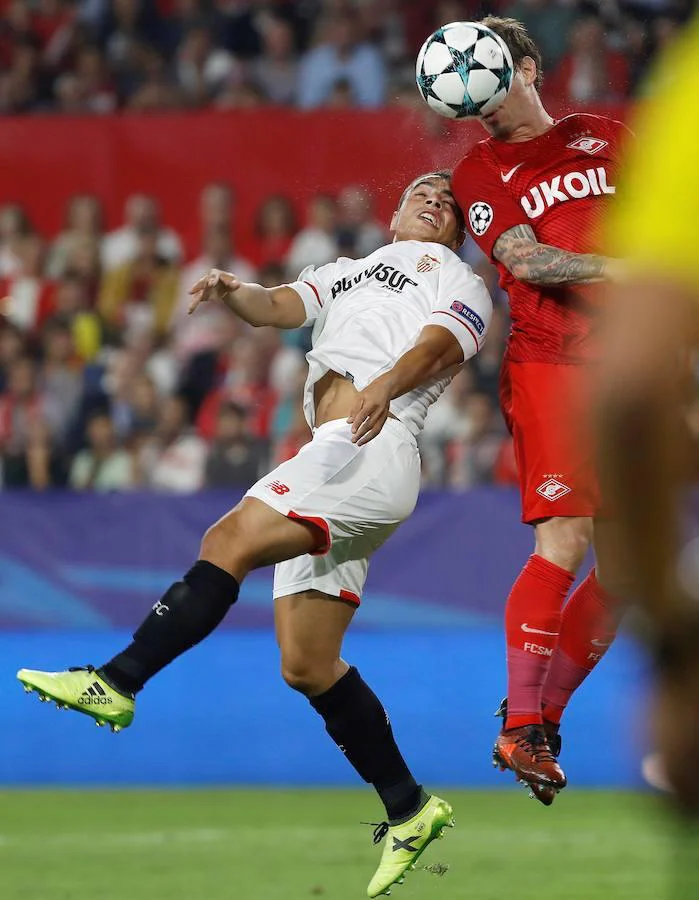 El cuadro hispalense saltó decidido a vengar la dura derrota recibida en Moscú y el partido se le puso de cara con el gol inicial de Lenglet.