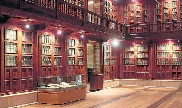 Una de las salas del Archivo General de Simancas donde se custodian y exhiben documentos históricos. 