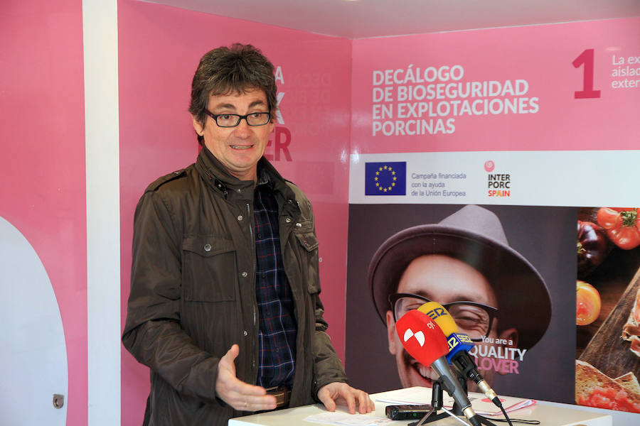 Mariano Herrero, durante su intervención en la presentación del 'Pork Lovers Tour' en Segovia.