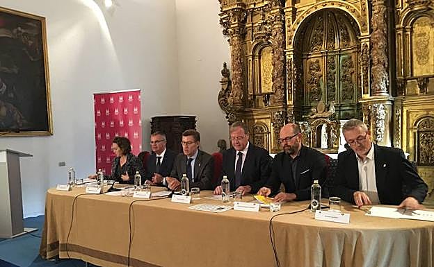 Clausura de la Asamblea general de la Asociació́n de Municipios del Camino de Santiago. 