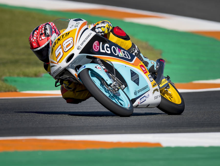 El español Juanfran Guevara firmó el cuarto mejor tiempo en Moto3, por detrás de Jorge Martín, un auténtico especialista en vueltas rápidas, Arón Canet (Honda) y Marcos Ramírez (KTM).
