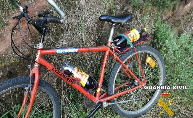 Imagen de la bicicleta en la que ciruclaba el ciclista denunciado